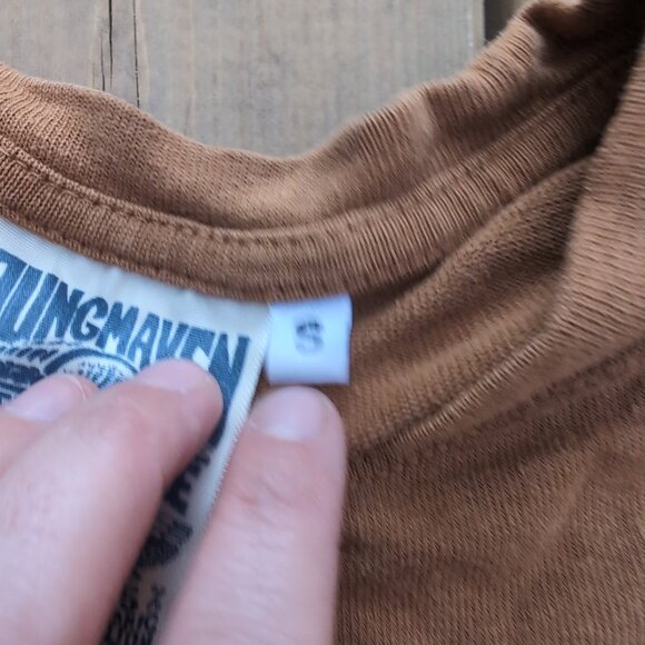 Jungmaven Hemp Cotton Long Sleeve Pocket Tee Brown – Men’s S - Picture 3 of 6